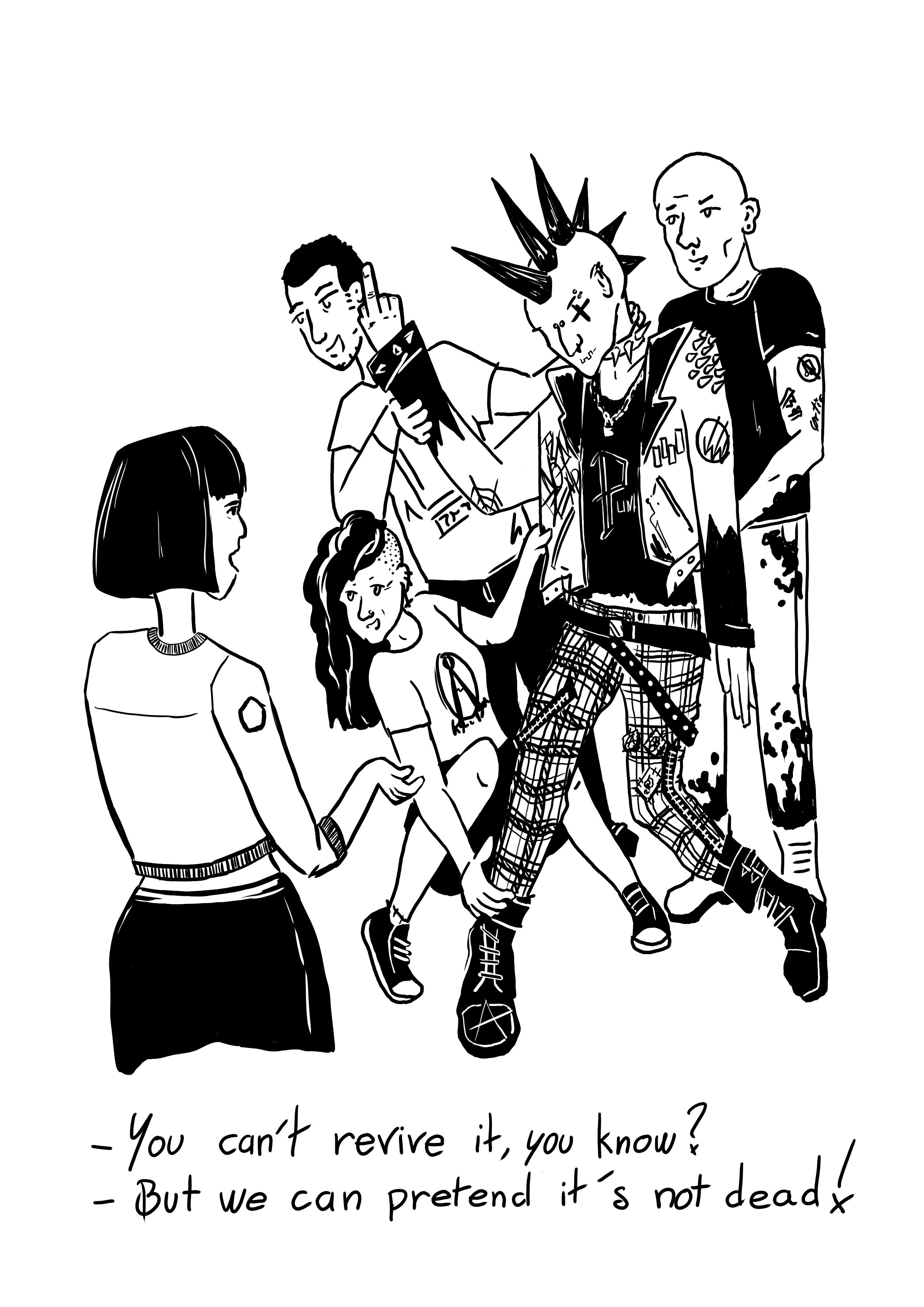 punks tenant le Punk